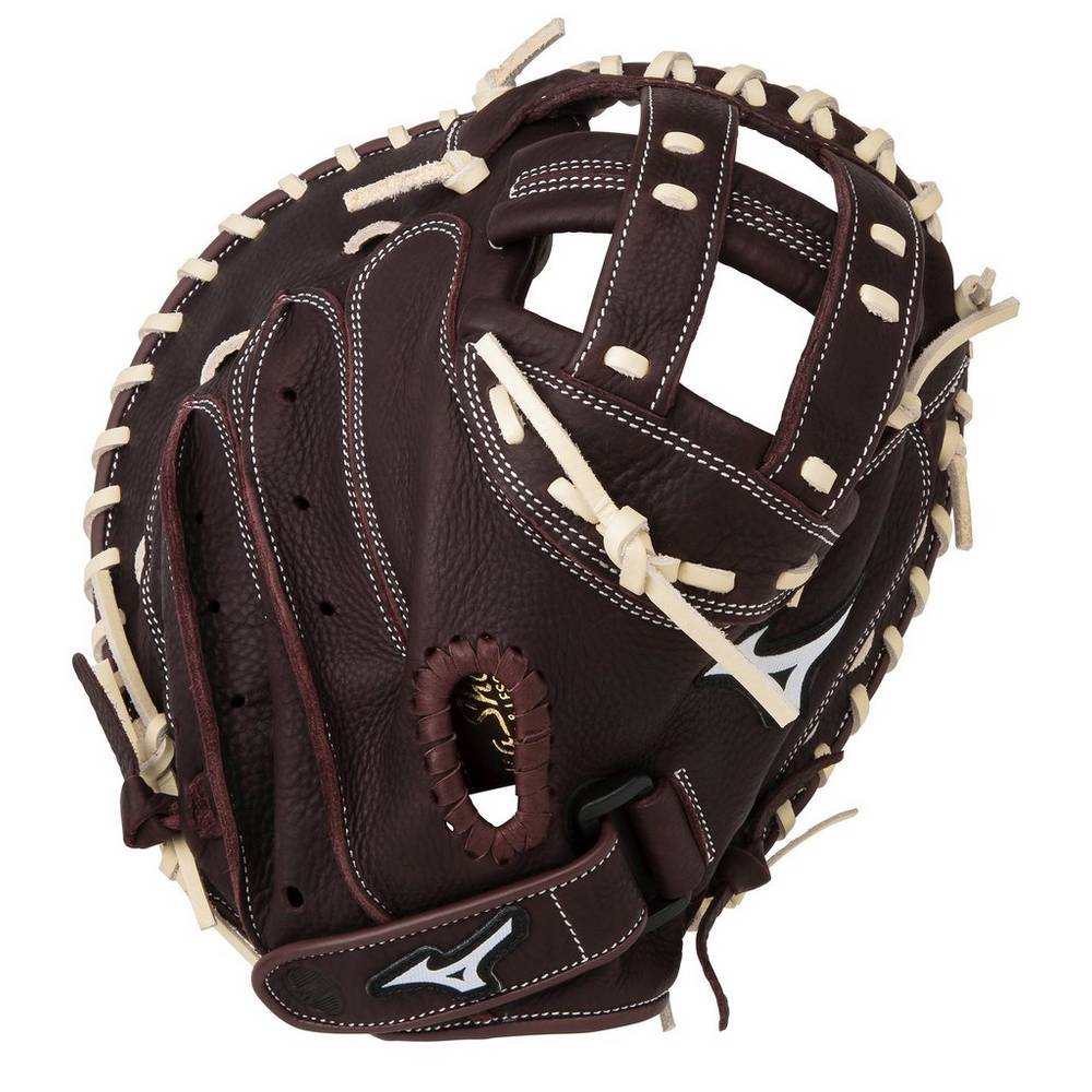 Catchers Mitt Mizuno Softball Franchise Series Fastpitch 34" - Mulher - Cafes/Prateadas - IPWHN1982